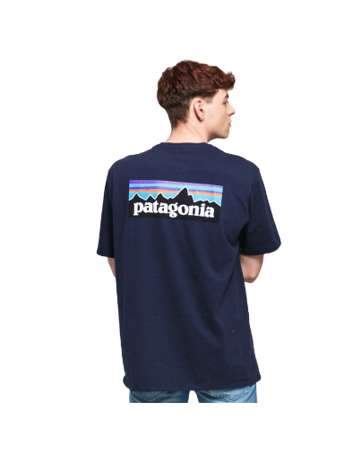 T-shirt Patagonia P6 Logo Responsibili Tee Mørkeblå | 38504 CNY