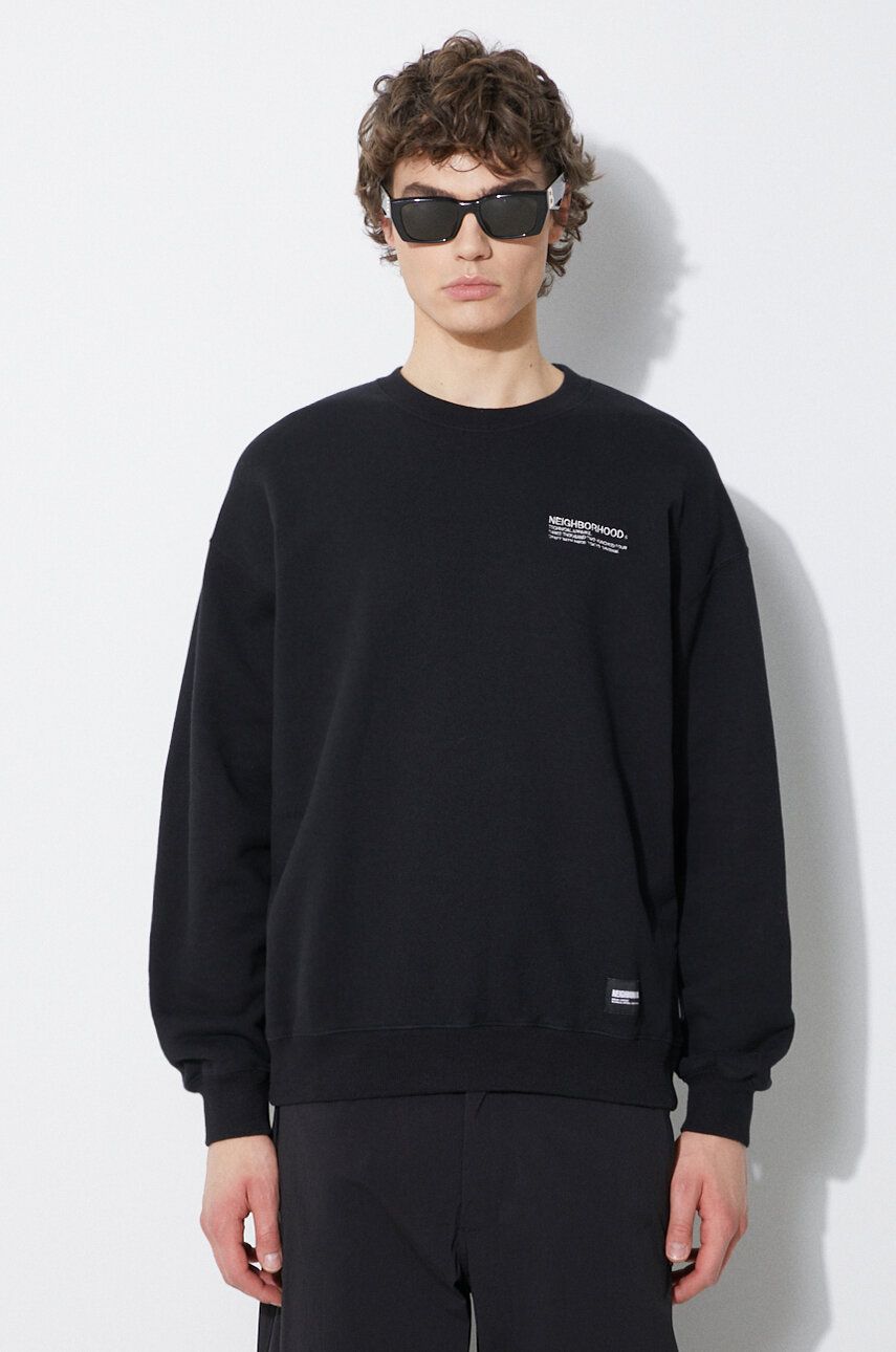 Sweater Neighborhood NEIGHBORHOOD Plain Crewneck Sweatshirt Sort | 241FPNH.CSM01, 0