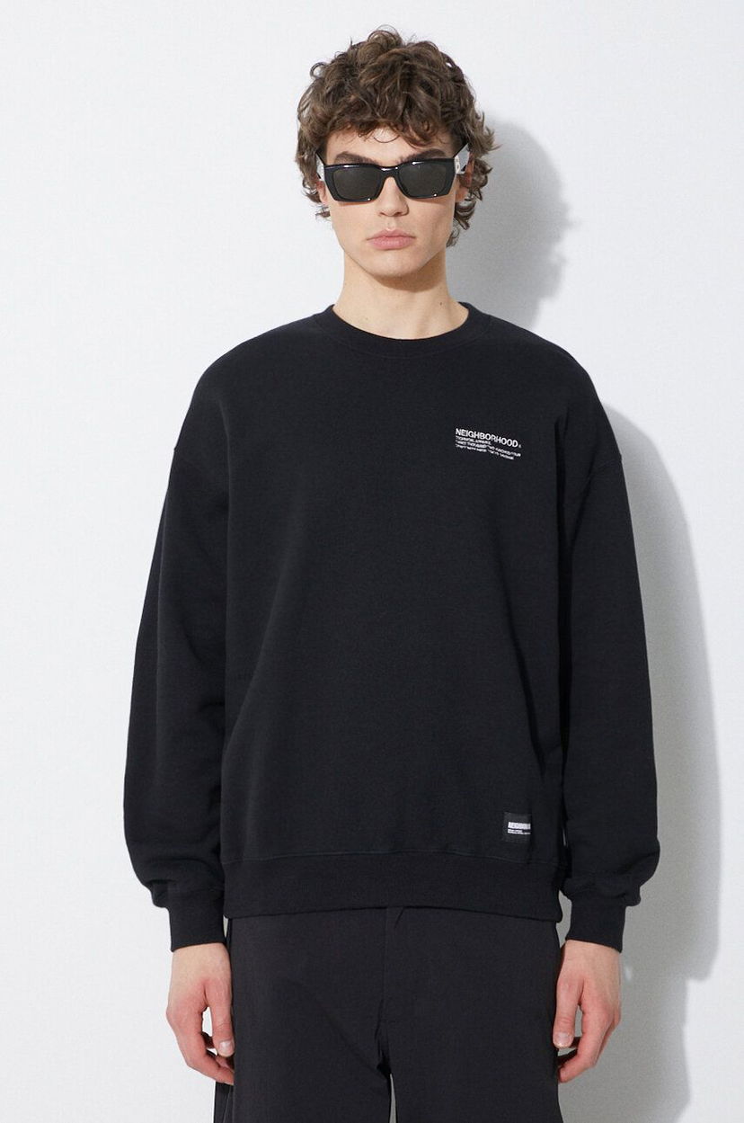 Sweater Neighborhood NEIGHBORHOOD Plain Crewneck Sweatshirt Sort | 241FPNH.CSM01