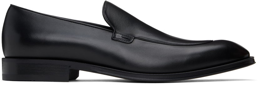 Tøj BOSS Apron Toe Leather Loafers Sort | 50534049
