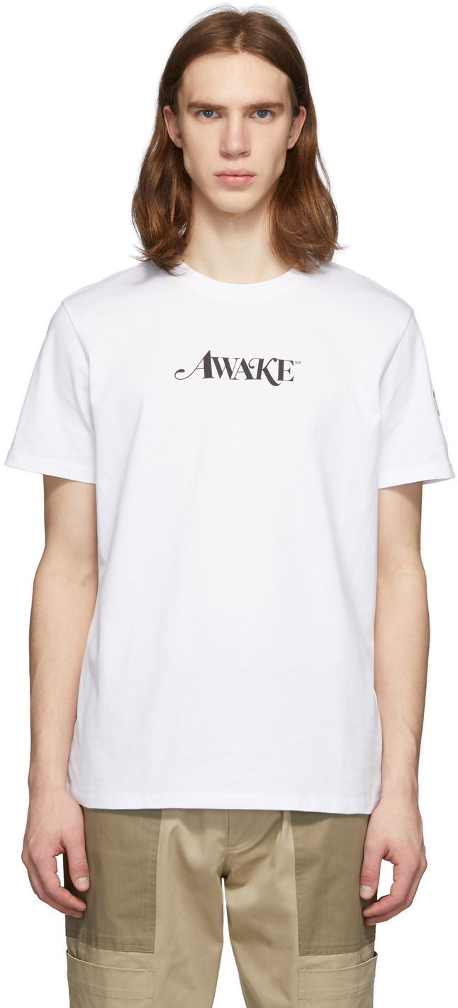 T-shirt Moncler Genius 2 1952 Awake NY Edition Logo T-Shirt Hvid | 8C708 - 10 - V8141