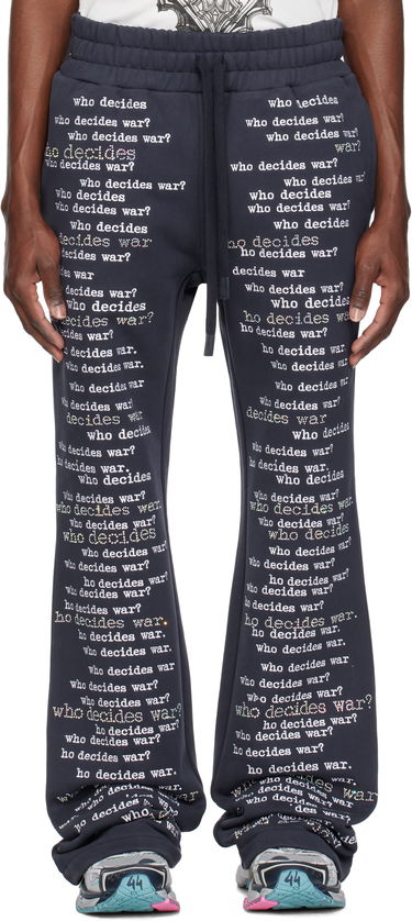 Joggingbukser Who Decides War 'WDW' Scripture Sweatpants Mørkeblå | 1121150010SS25, 0
