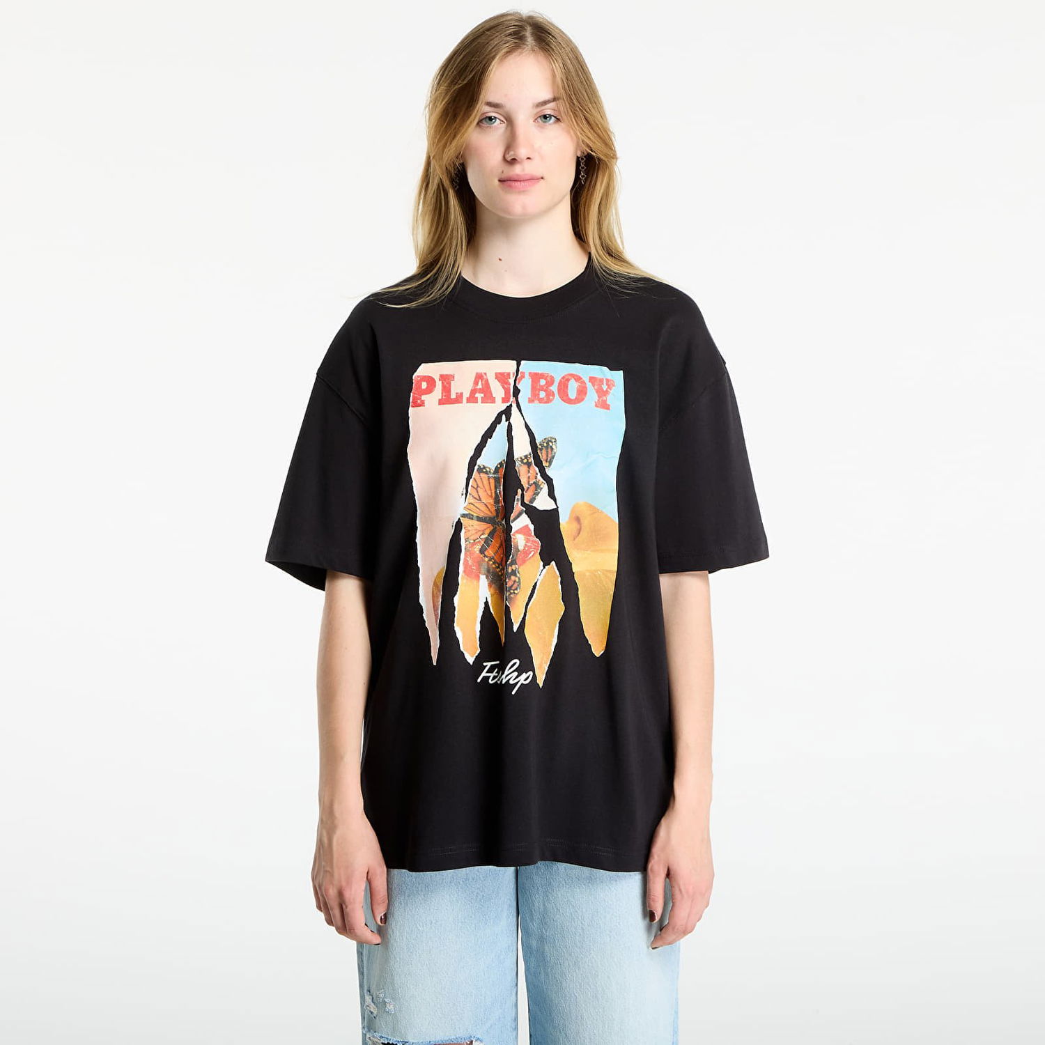 T-shirt Footshop Playboy x FTSHP Butterfly Covers Tee UNISEX Black Sort | FTSHP_527, 1