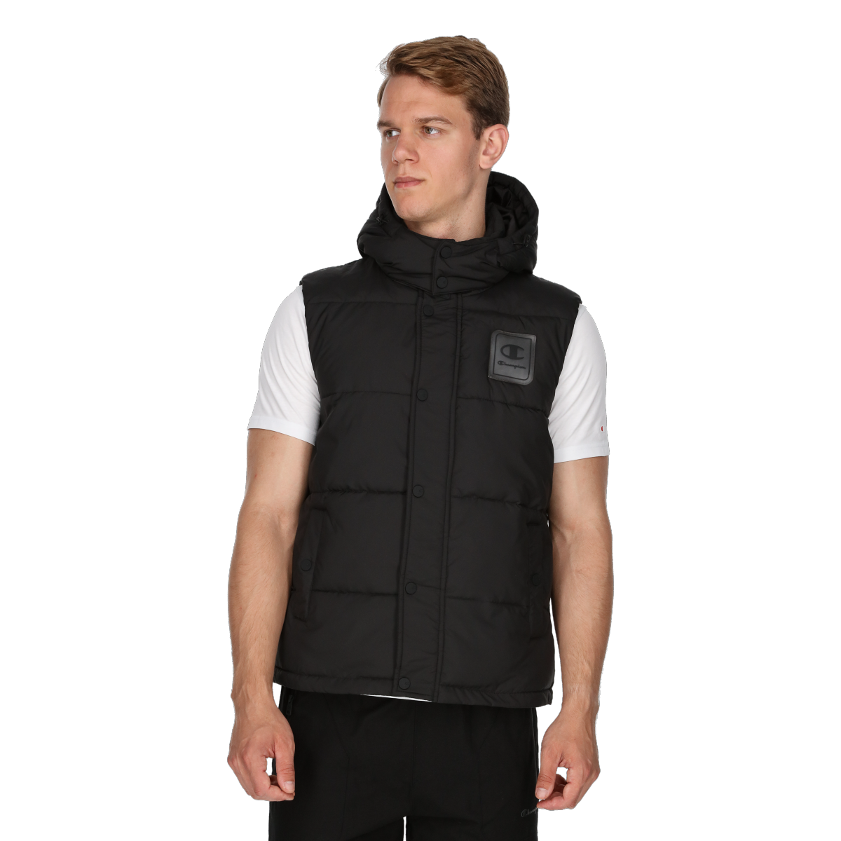Vest Champion Hooded Puffer Vest Sort | CHA233M500-01, 0