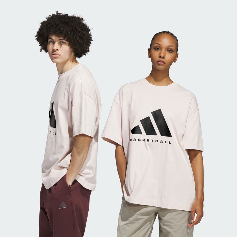 T-shirt adidas Performance Basketball T-Shirt Lyserød | JD6129