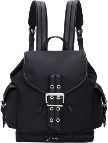 Rygsæk GANNI GANNI Small Bucky Nylon Backpack Sort | A6528, 0
