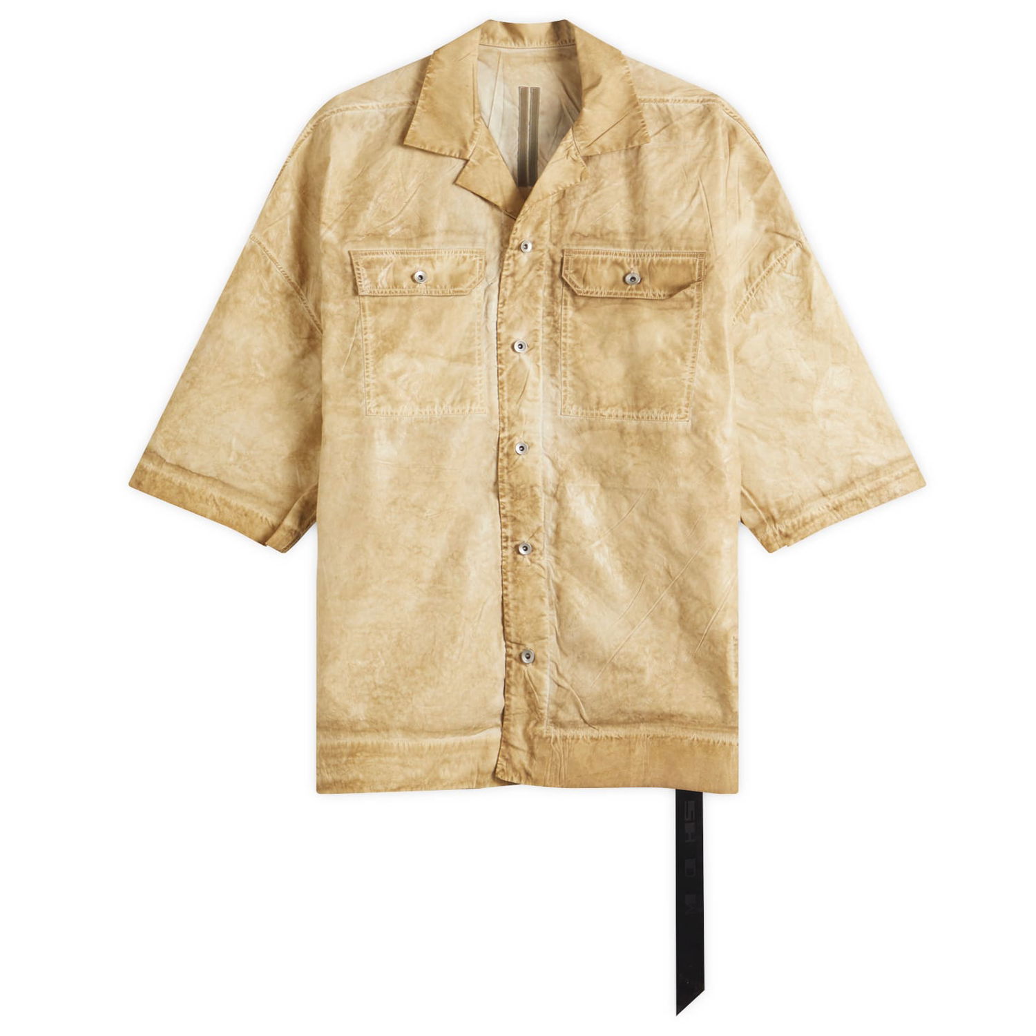 Skjorte Rick Owens DRKSHDW Magnum Tommy Short Sleeve Shirt, Size Small Beige | DU01E3290-PF-81, 0