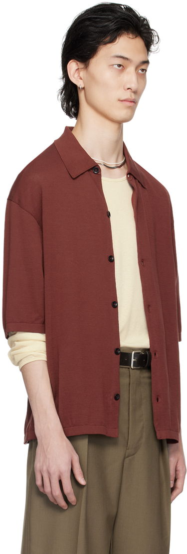 Skjorte LEMAIRE LEMAIRE Button Knit Shirt Rød | TO1225 LK116, 1