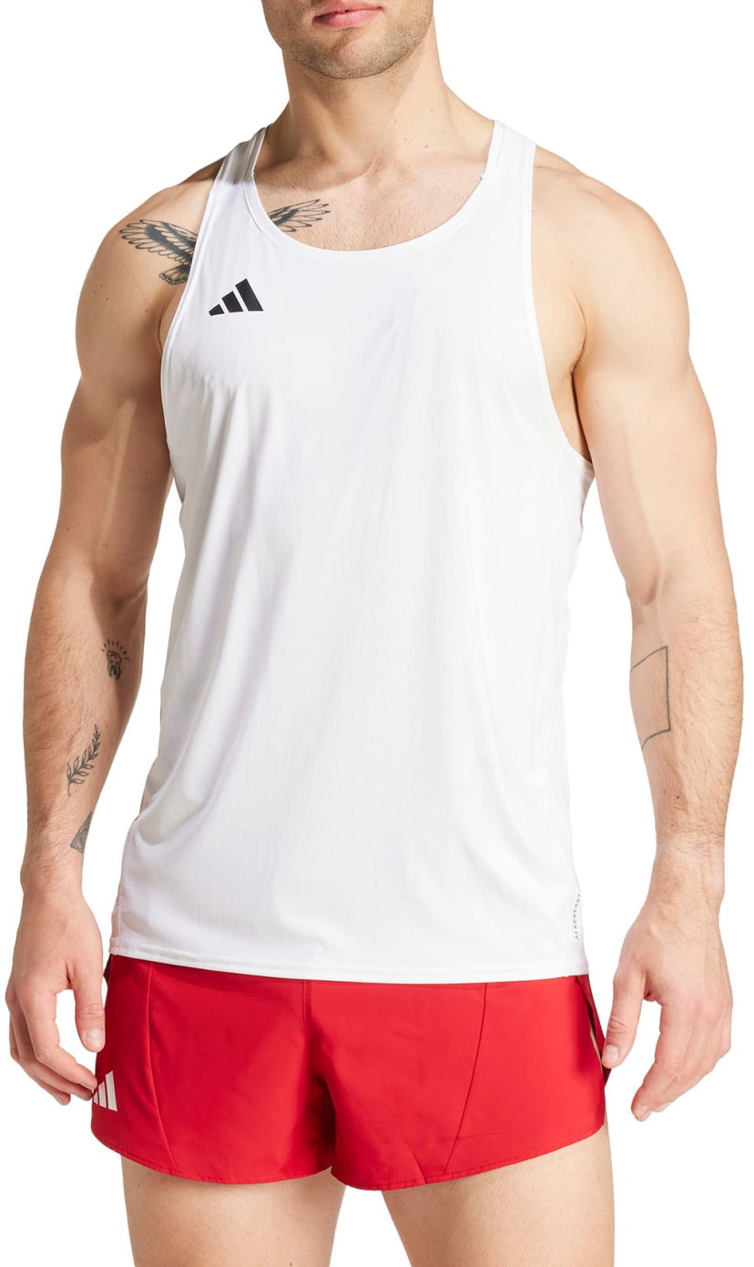 Tanktop adidas Performance Adizero Tank Top Hvid | ix2853
