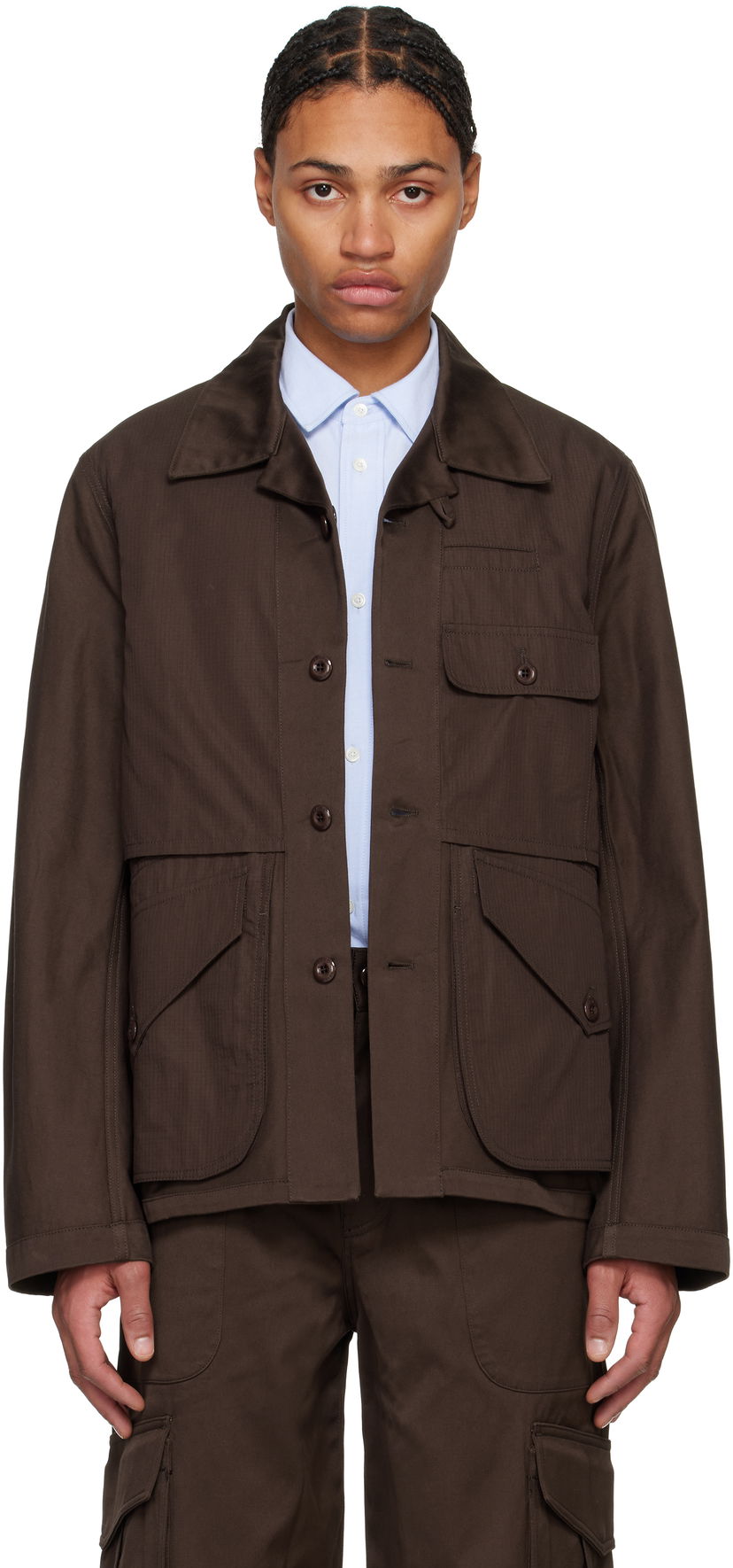 Jakke KENZO Reversible Workwear Jacket Brun | FF55VE2309GF