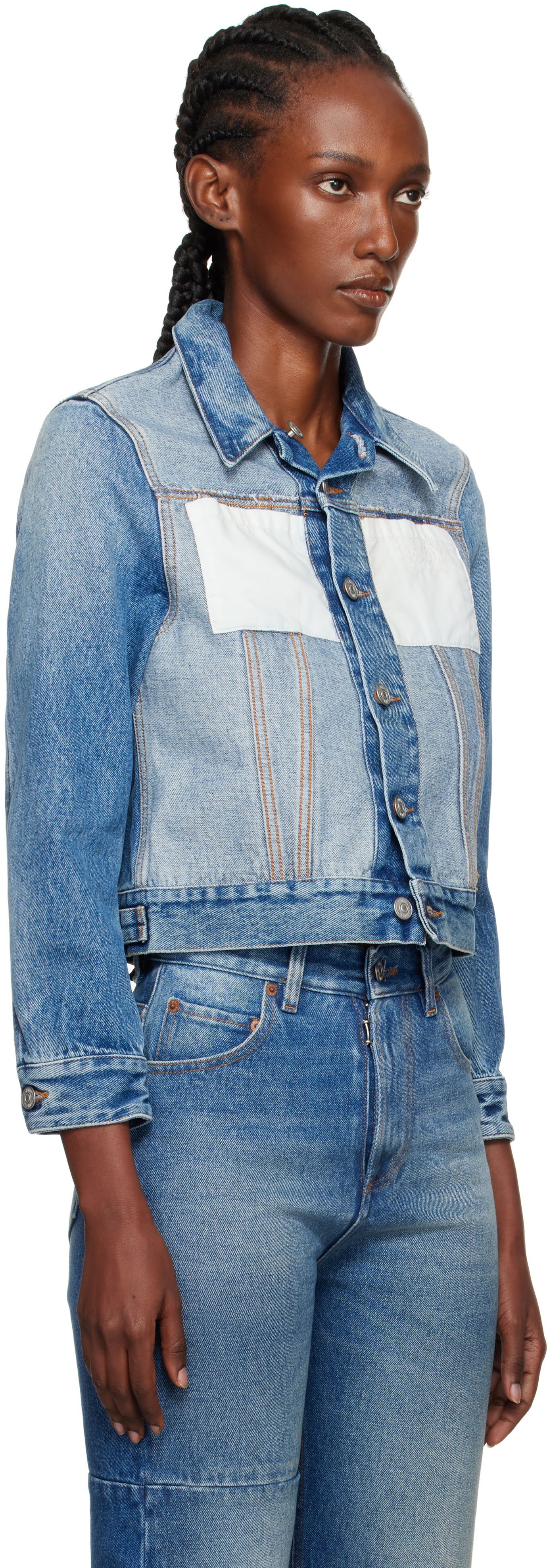 Jakke Maison Margiela MM6 Maison Margiela Reversed Denim Jacket Blå | S52AM0328 M30018, 1