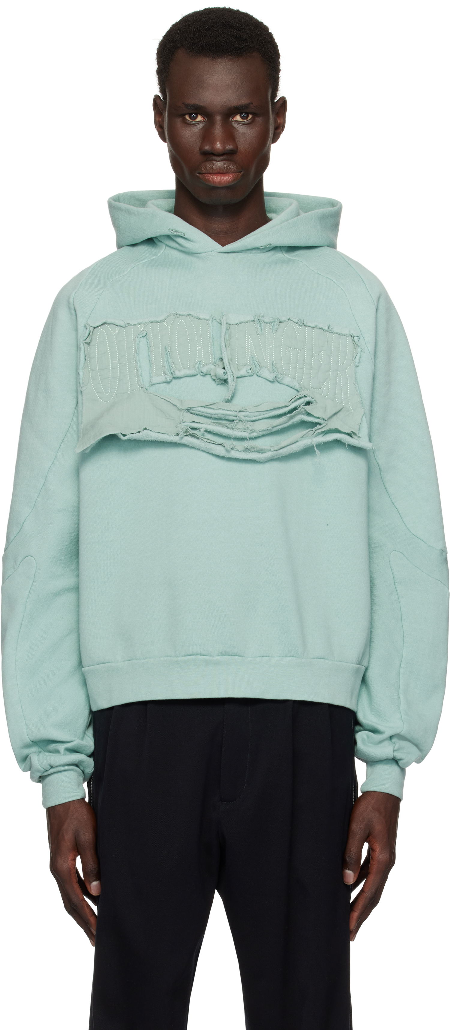 Sweatshirt Ottolinger Ottolinger Distressed Multiline Hoodie Grøn | 115-102715-01, 0