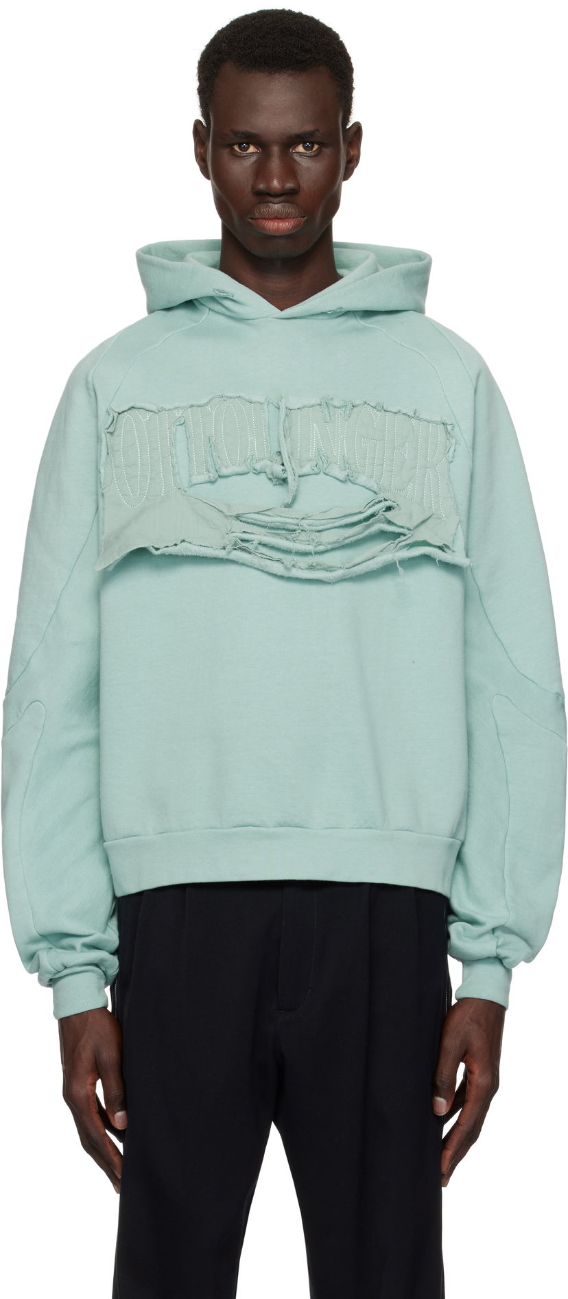 Sweatshirt Ottolinger Ottolinger Distressed Multiline Hoodie Grøn | 115-102715-01