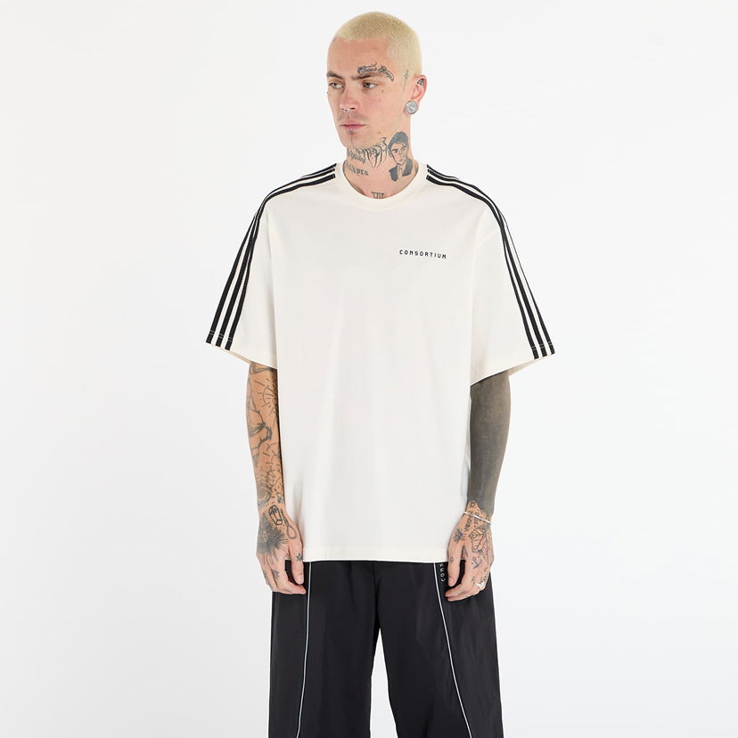 T-shirt adidas Originals T-Shirt by Consortium Three Stripes Hvid | KF1993