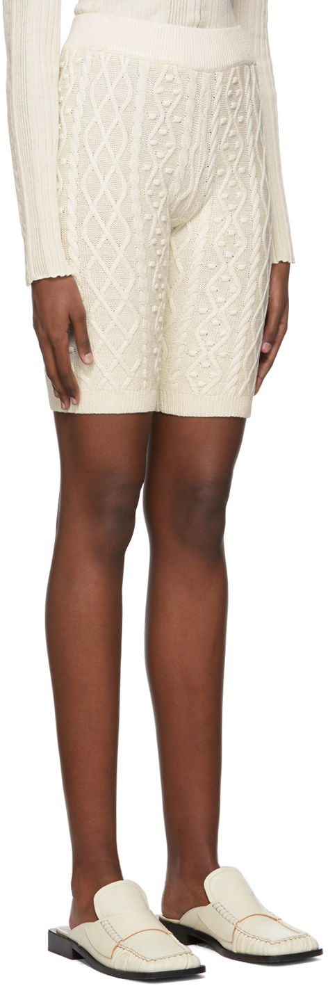 Shorts Loulou de Saison Loulou de Saison Musa Knit Shorts Hvid | MUSA, 1