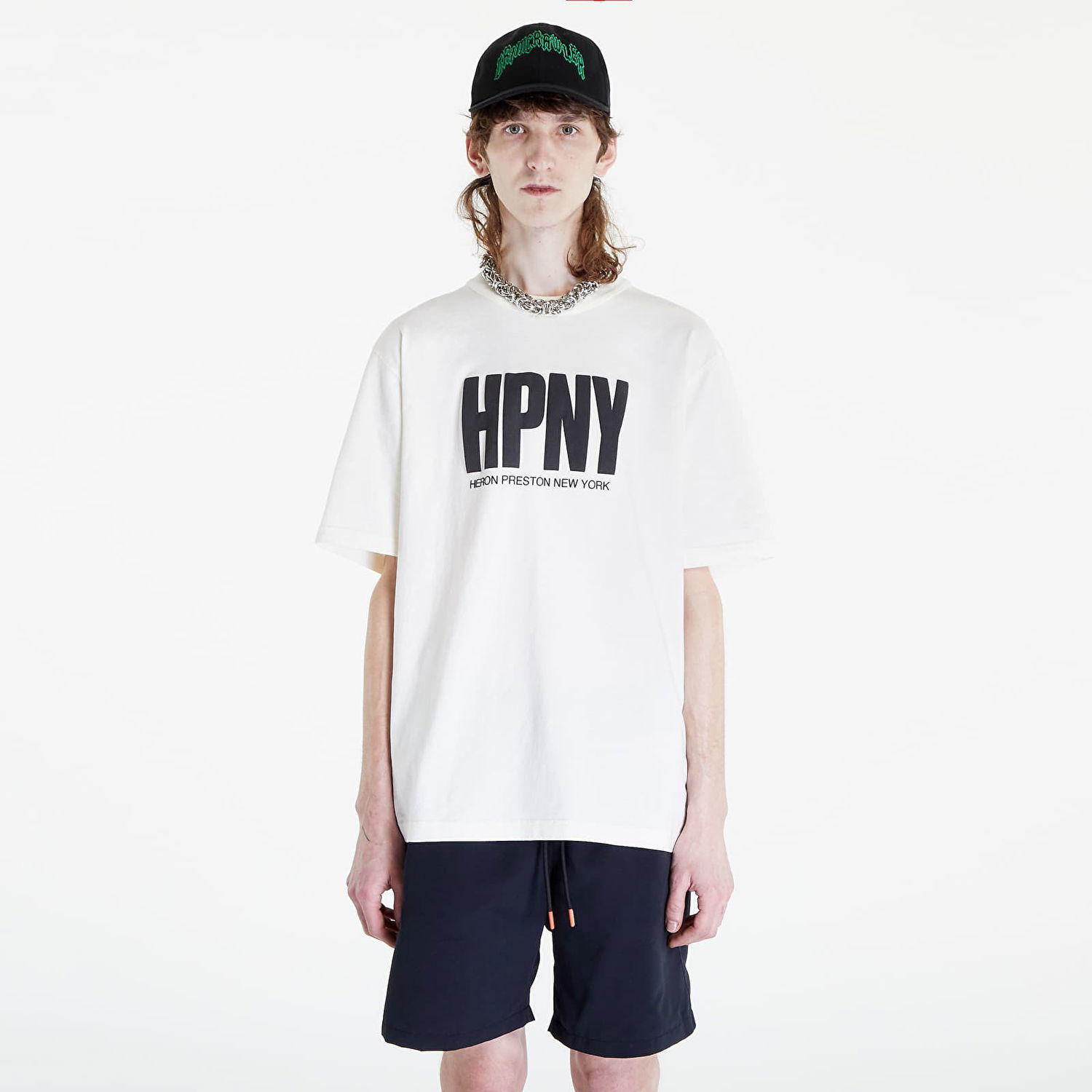 T-shirt HERON PRESTON Reg HPNY Short Sleeve Tee Hvid | HMAA032C99JER0050110, 0