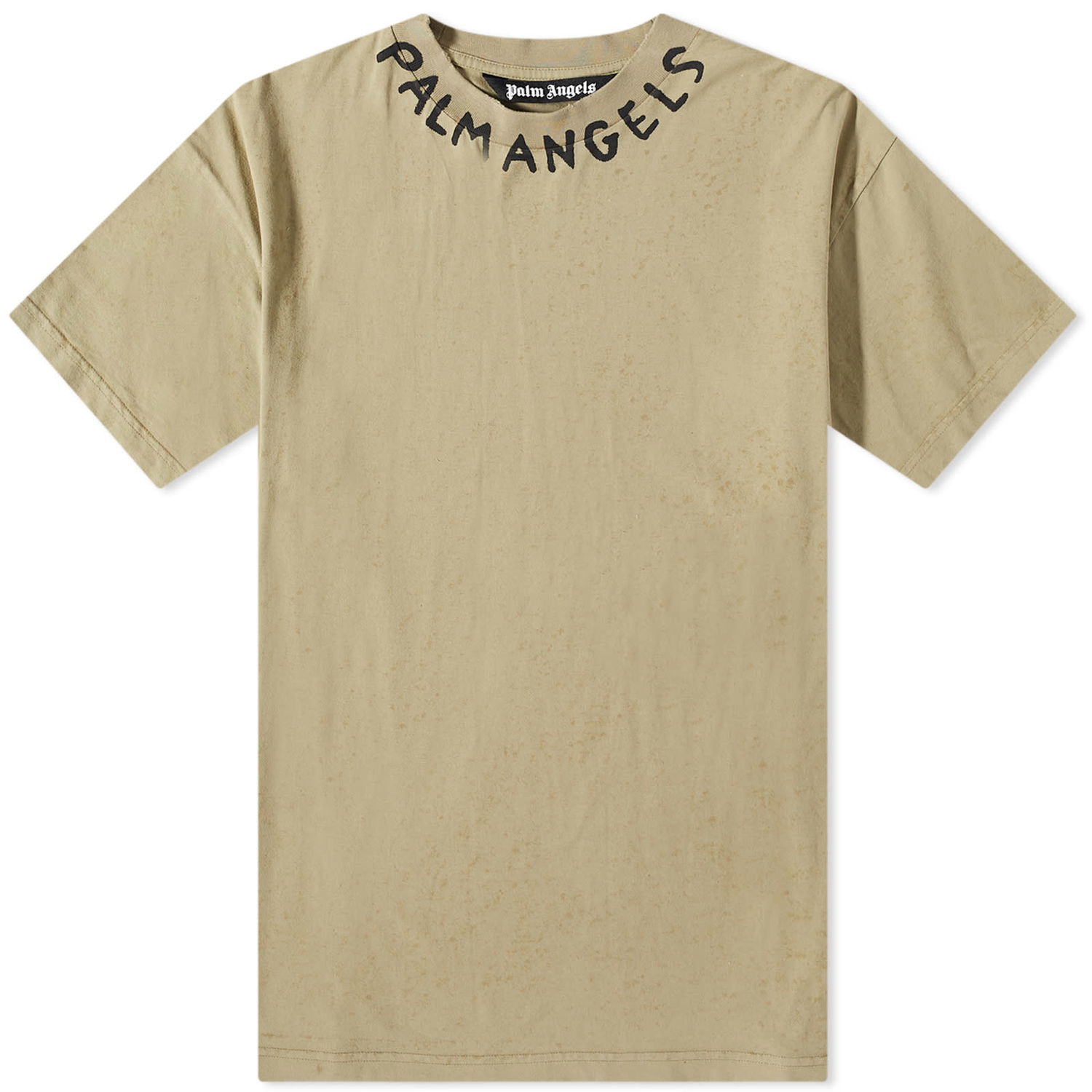 T-shirt Palm Angels Neck Logo Tee Beige | PMAA072S23JER0115610, 0