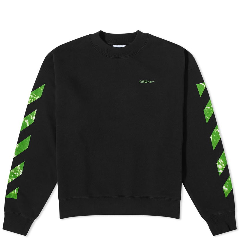 Sweatshirt Off-White Moon Arrow Crew Sweat Sort | OMBA054F23FLE0081050