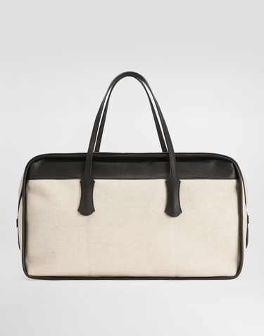Håndtaske Dolce & Gabbana Dolce & Gabbana Atene Calfskin & Canvas Handbag Beige | BM2508AG4408S469, 1