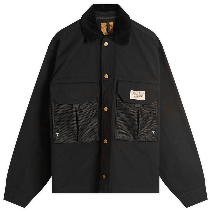 Jakke Brain Dead Brain Dead Cropped Chore Jacket, Size Large Sort | BDS25OO00043-BLK