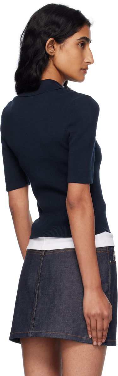 Polo skjorte A.P.C. A.P.C. Joelle Knit Polo Mørkeblå | COGDK-F23421, 2