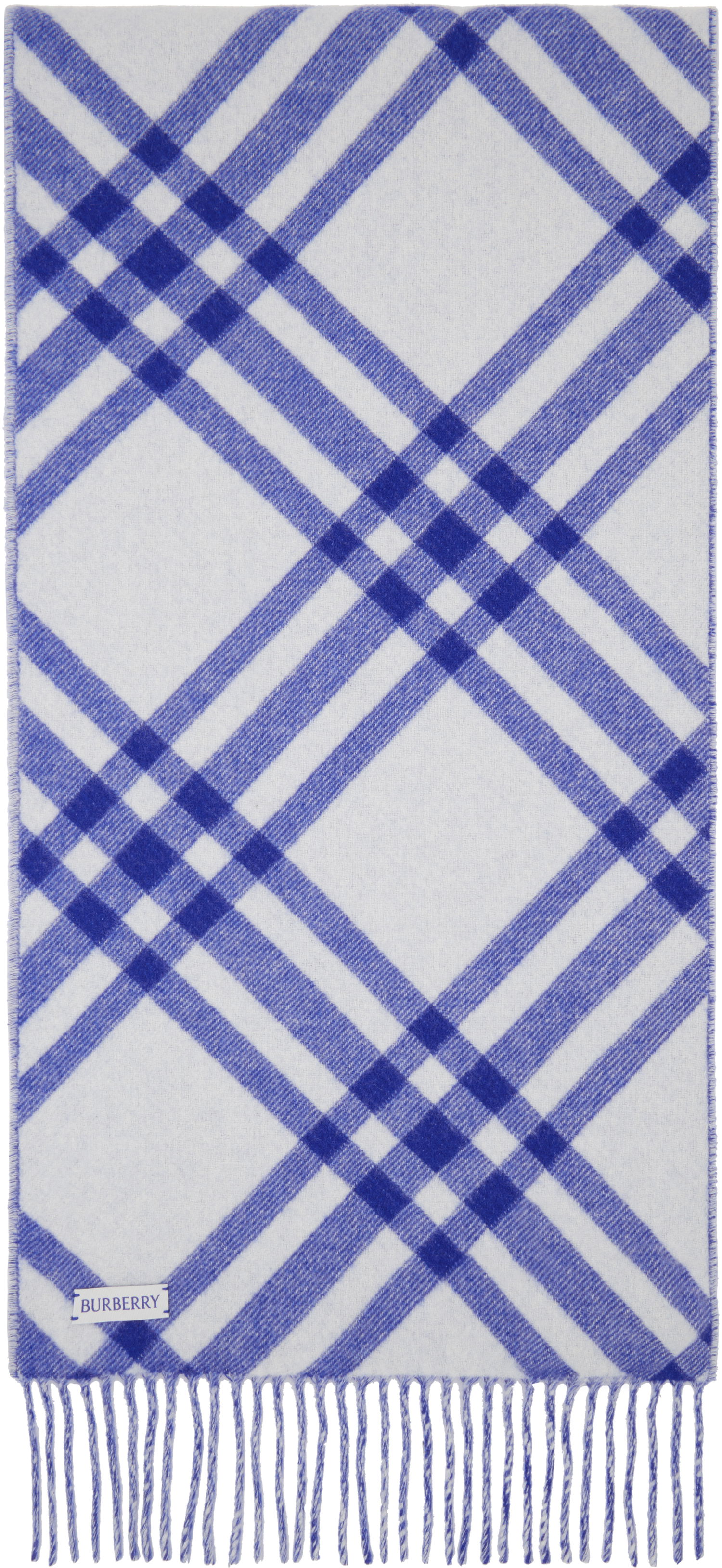 Tørklæde Burberry Check Cashmere Scarf Blå | 8099710, 1