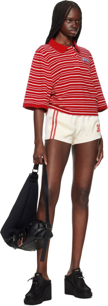 Polo skjorte Martine Rose Martine Rose Shrunken Striped Polo Rød | 659JE02104O, 3