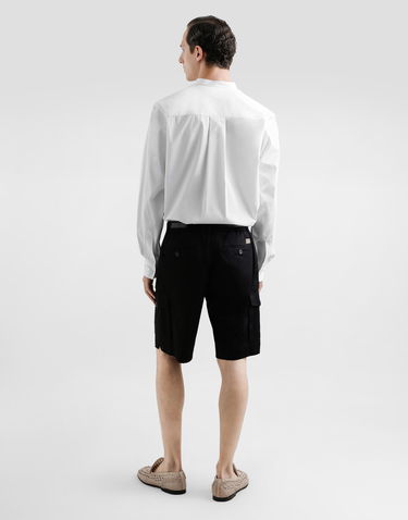 Skjorte Dolce & Gabbana Dolce & Gabbana Mandarin Collar Cotton Shirt Hvid | G5HR1TFU5T9W0800, 2