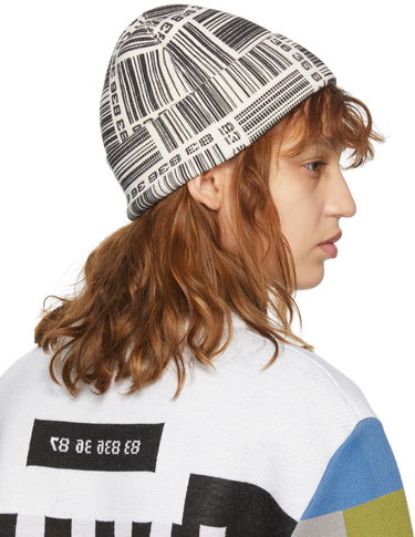 Beanie VETEMENTS VTMNTS Barcode Monogram Beanie Beige | VL12KN800W, 2