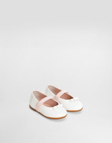 Tilbehør Dolce & Gabbana Dolce & Gabbana Patent Leather Ballet Flats First Steps (19-26) Hvid | D20093A483187682, 1