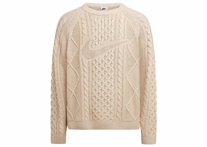 Sweater Nike Life Cable Knit Sweater Rattan Beige | DQ5177-206