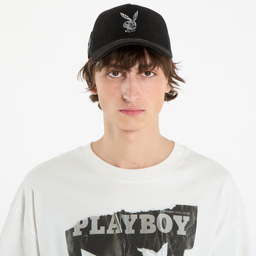 Kasket Footshop Playboy x FTSHP Corduroy Trucker Black Sort | FTSHP_533