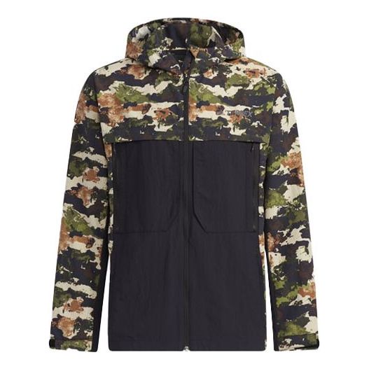 Vindjakke adidas Performance Terrex Festiv Camouflage Splicing Hooded Outdoor Jacket Flerfarvet | GN7594, 0