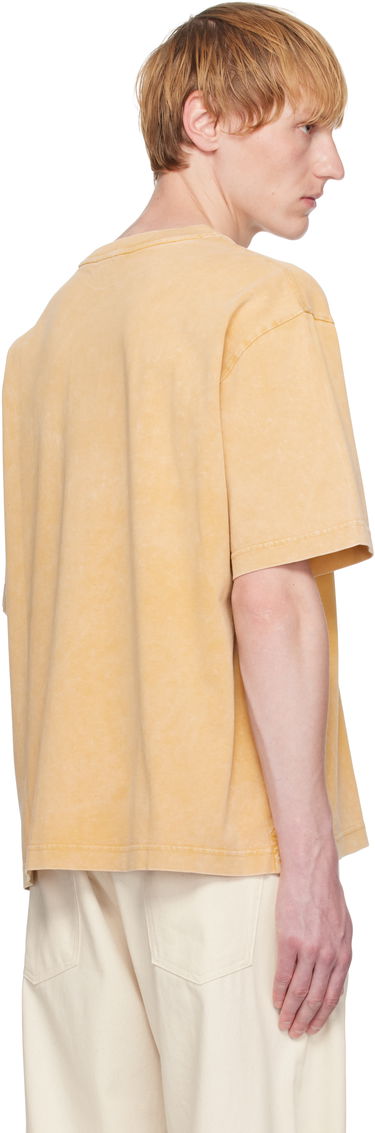 T-shirt MAISON KITSUNÉ Maison Kitsuné Lemonade Chest Embroidery T-Shirt Gul | OM00115KJ0119, 2