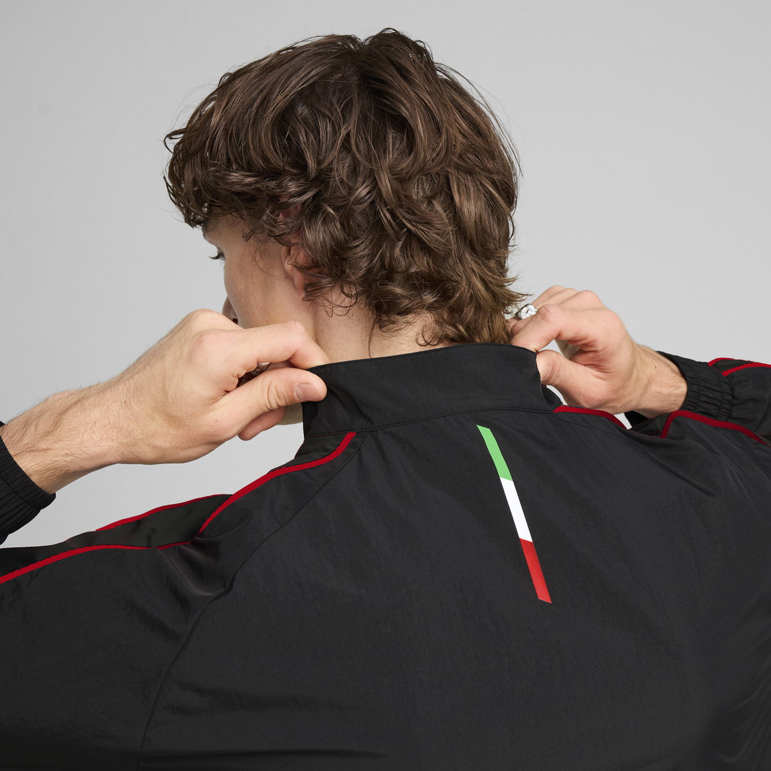 Træningsdragt Puma Scuderia Ferrari HP Race T7 Track Jacket Sort | 630215_01, 1