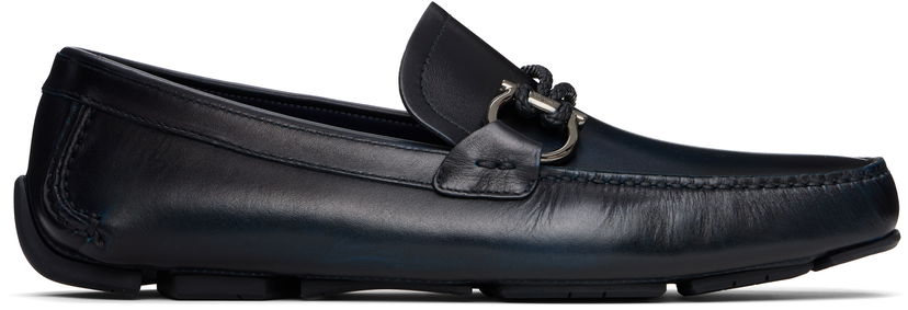 Skopleje FERRAGAMO Salvatore Ferragamo Gancini Ornament Driver Loafers Mørkeblå | 778844