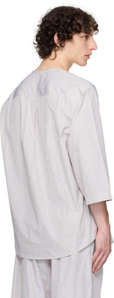 T-shirt LEMAIRE Lemaire Short Sleeve Henley Hvid | TO1326 LF1409, 2