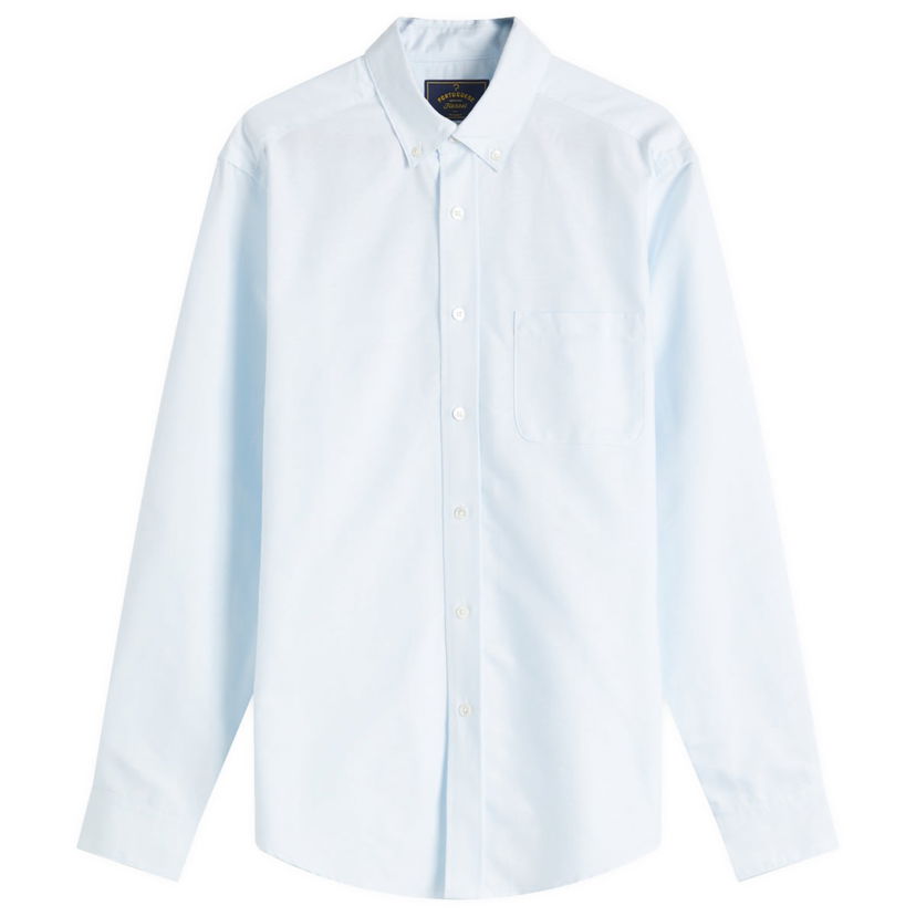 Skjorte Portuguese Flannel Portuguese Flannel Belavista Oxford Shirt, Size Large Blå | pf-blvs-lbl