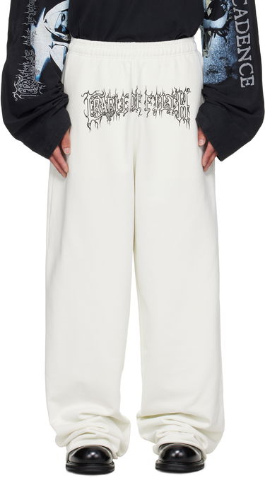 Joggingbukser VETEMENTS Vetements Cradle Of Filth Logo Sweatpants Hvid | UCF76SP100I, 0
