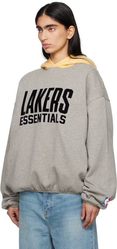 Sweatshirt Fear of God Fear of God Essentials Los Angeles Lakers Pull Over Hoodie Grå | 192AL246305F, 4