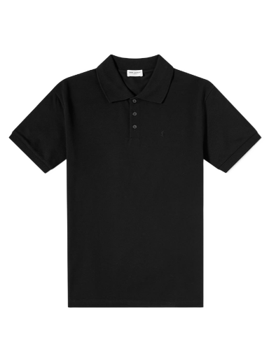 Polo skjorte Saint Laurent Classic Logo Polo Sort | 554052YB2OC-1000