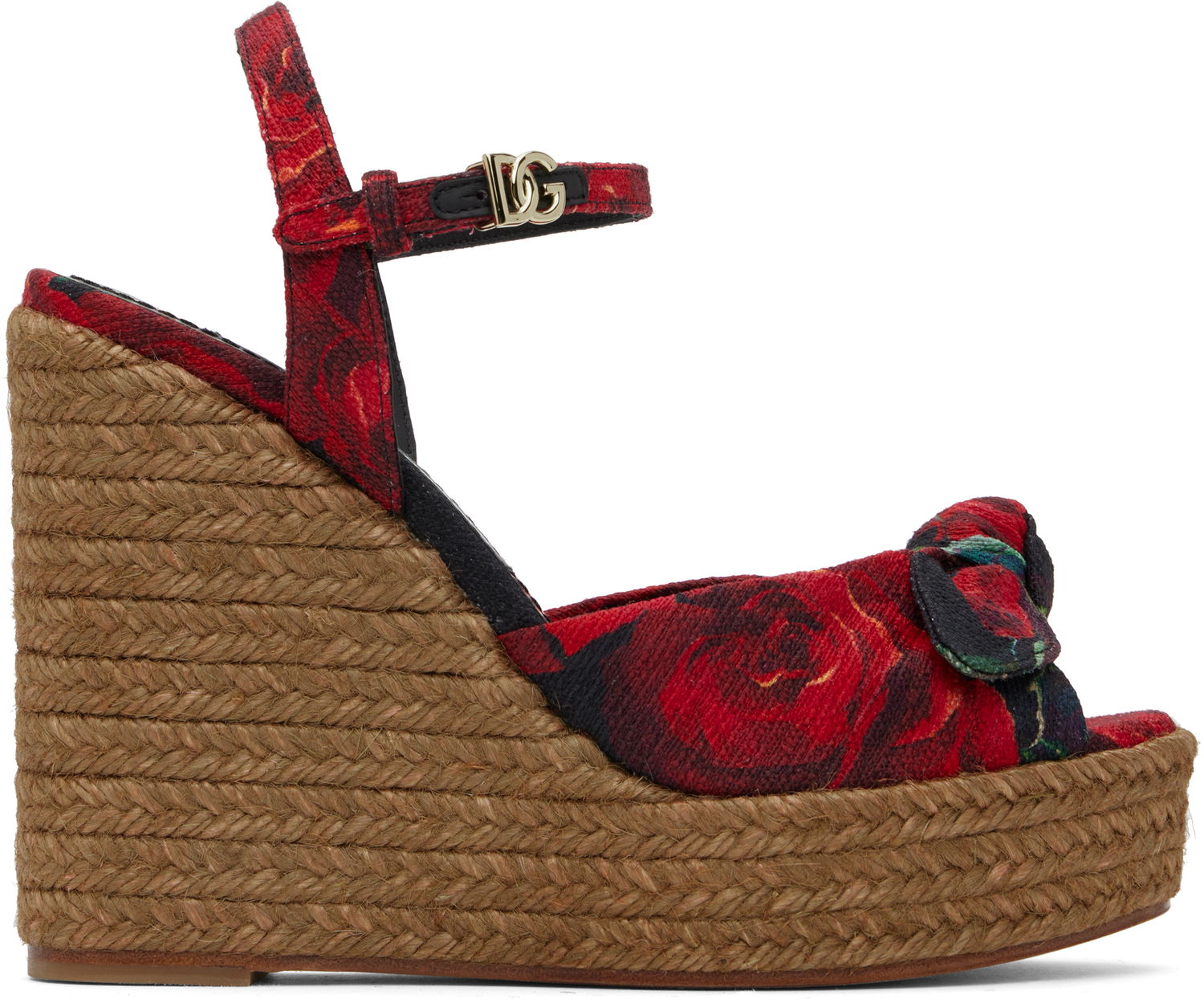 Tøj Dolce & Gabbana Dolce&Gabbana Cava MM Lolita Wedge Heeled Sandals Rød | CZ0320 A6514, 0