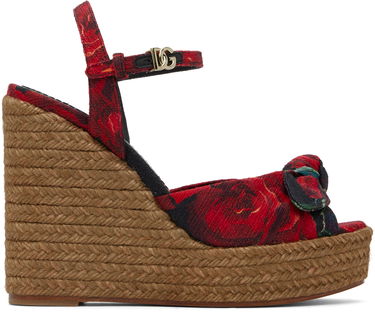 Tøj Dolce & Gabbana Dolce&Gabbana Cava MM Lolita Wedge Heeled Sandals Rød | CZ0320 A6514, 0