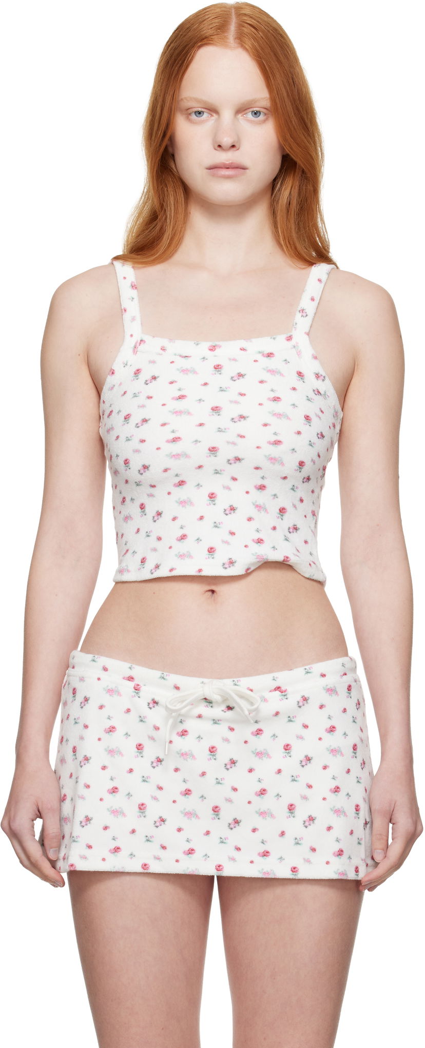 Tanktop GUIZIO Guizio Dani Terry Tank Top Hvid | P25106K098