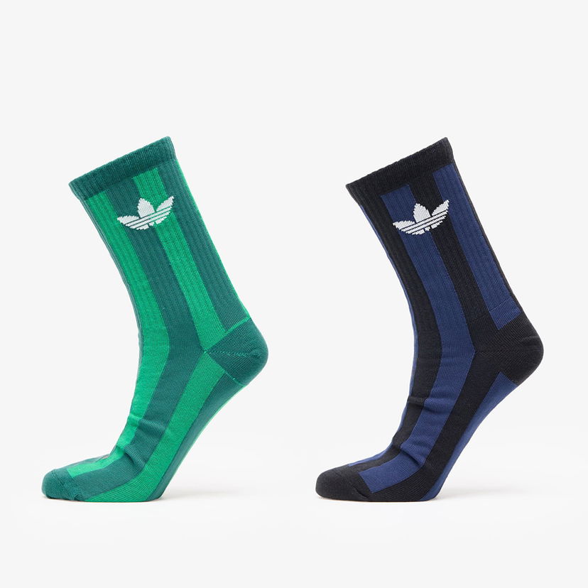 Sokker adidas Originals Striped Crew Socks 2-Pack Blå | JW7984