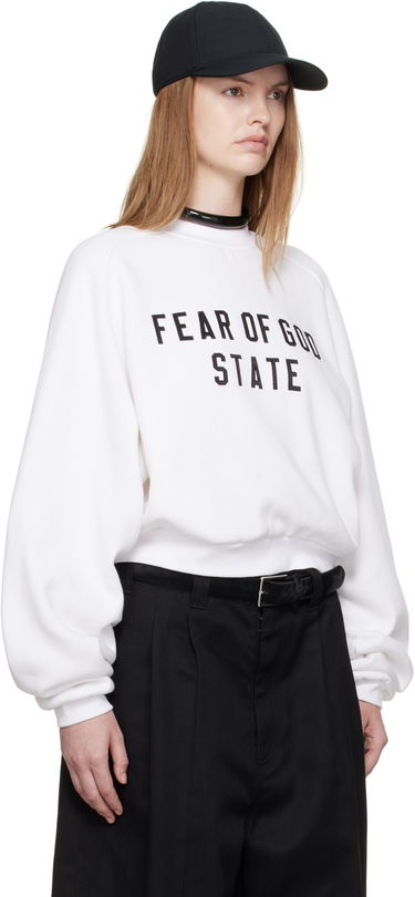 Sweatshirt Fear of God Fear of God ESSENTIALS Fleece Raglan Crewneck Sweatshirt Hvid | 192SP257834FW, 1