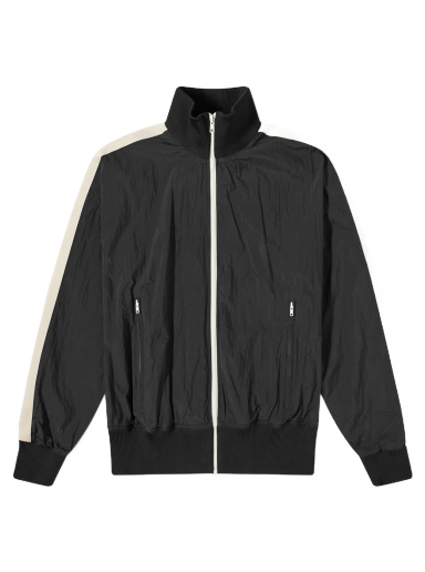 Jakke Palm Angels Curved Logo Water Resistant Jacket Sort | PMBD030F21FAB0011001