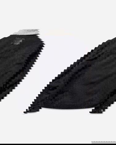 Frakker Aries Sherpa Denim Car Coat Sort | AR7120004 Black, 2