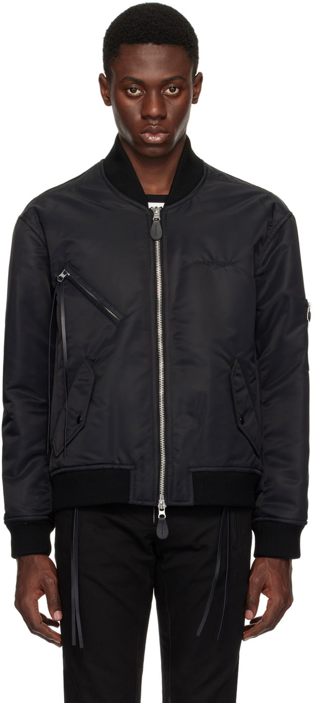 Bomberjakke Courrèges Cocoon Bomber Jacket Sort | 124CBL156NY0020