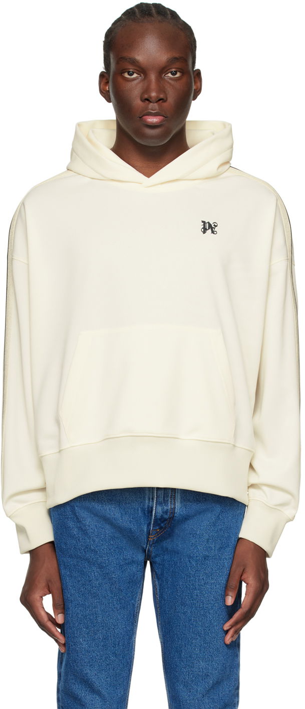 Sweatshirt Palm Angels Monogram Track Hoodie "Off-White" Beige | PMBD043R24FAB0010310